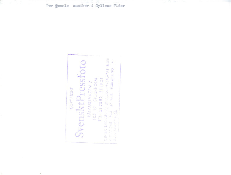 Per Gessle writes autographs - Vintage Photograph