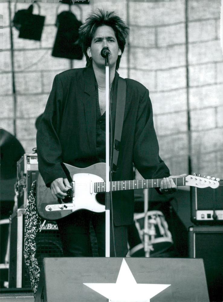 Per Gessle on tour with Roxette - Vintage Photograph