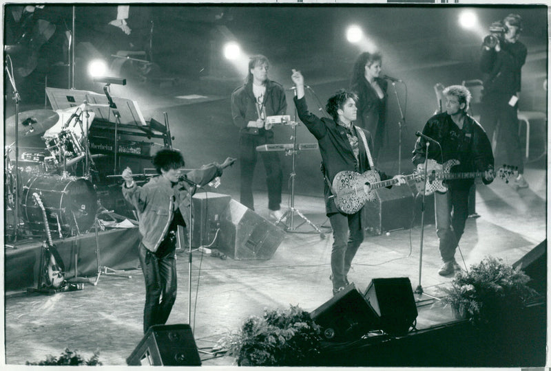 Roxette: Per Gessle,  Marie Fredriksson, 19.02.1989. - Vintage Photograph
