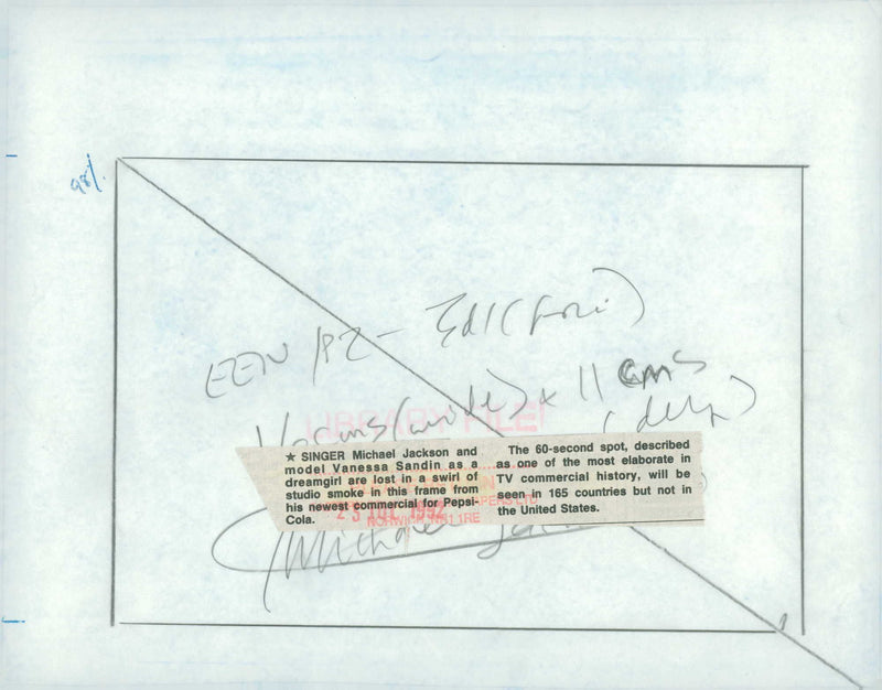 Michael Jackson American singer-songwriter. - Vintage Photograph