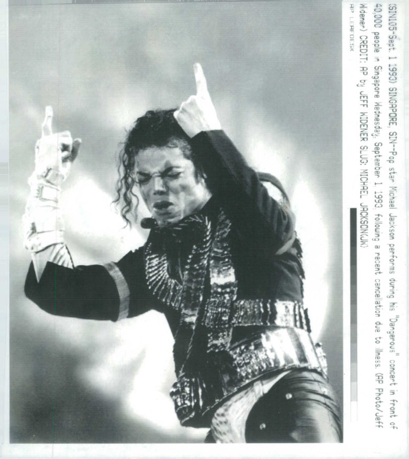 Michael Jackson American singer-songwriter. - Vintage Photograph