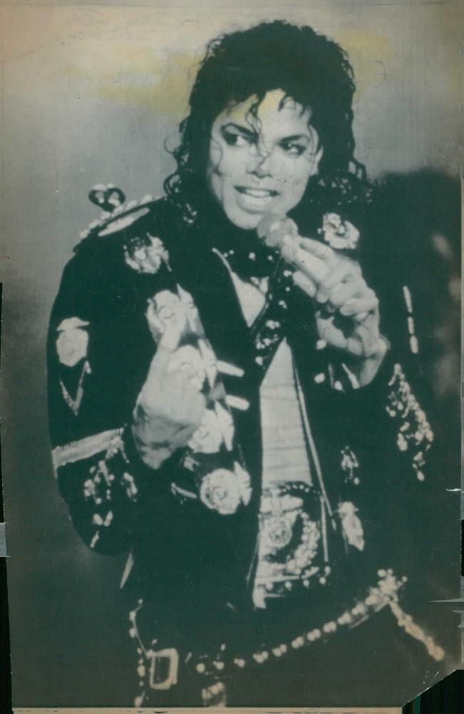 Michael Jackson American singer-songwriter. - Vintage Photograph