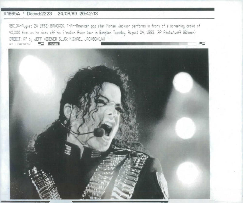 Michael Jackson American singer-songwriter. - Vintage Photograph