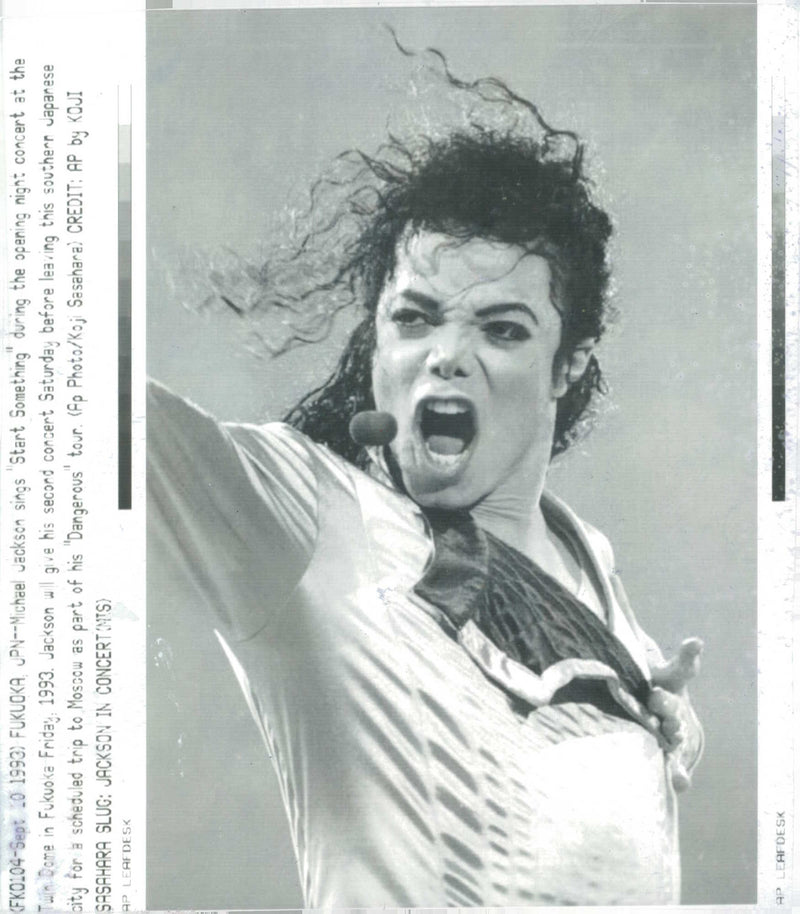 Michael Jackson American singer-songwriter. - Vintage Photograph