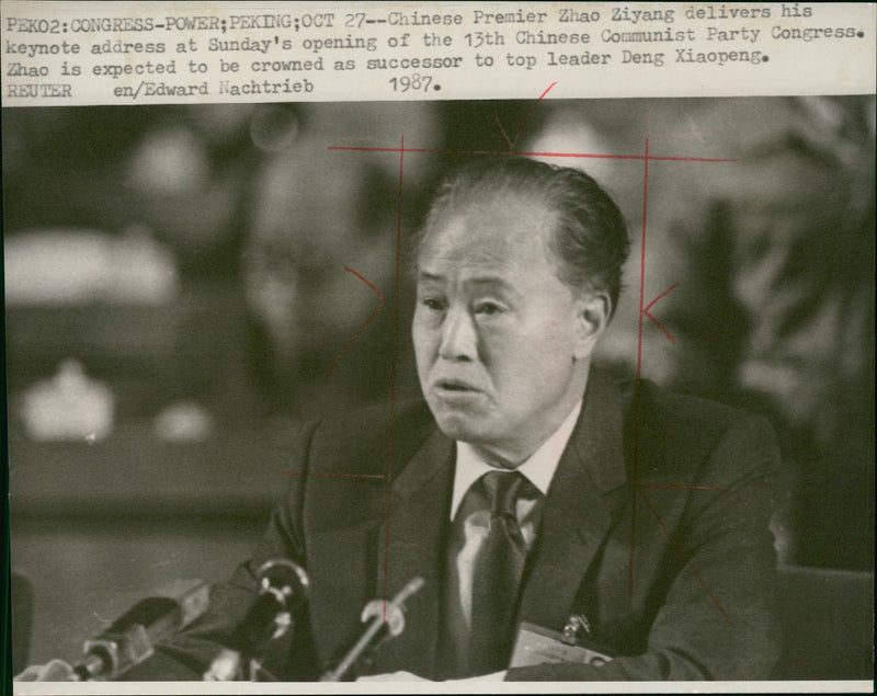 Zhao Ziyang Former Premier of the People's Republic of China. - Vintage Photograph