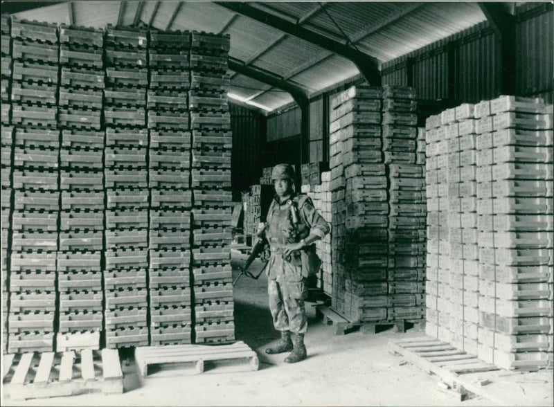 Cache soviet arms in Grenada. - Vintage Photograph