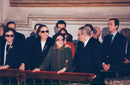 Giulietta Masina at the funeral of the husband Federico Fellini - Vintage Photograph