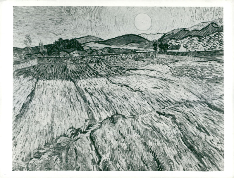 Vincent van Gogh "Sunrise Over Landscape" - Vintage Photograph