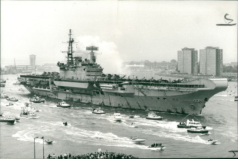 HMS Hermes - Vintage Photograph