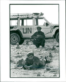 Afghanistan mujahadeen demining near khost town. - Vintage Photograph