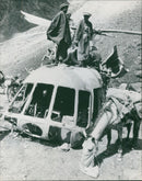 Afghanistan helicopter shut down by the mujahideen 1988. - Vintage Photograph