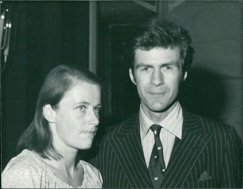 Ranulph Fiennes with his wife Lady Virginia Fiennes. - Vintage Photograph