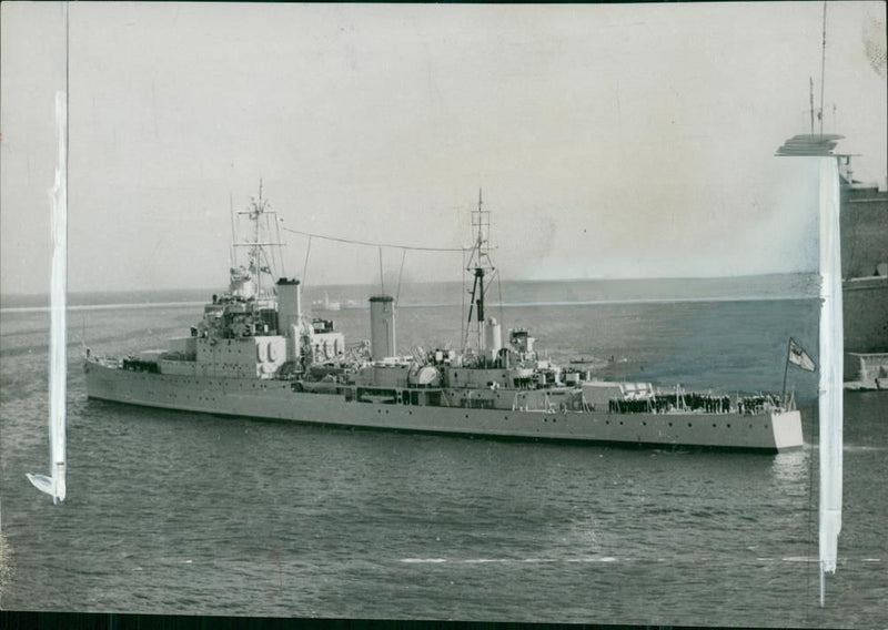 Ship: H.M.S. Mauritius - Vintage Photograph