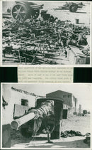 Large quantities of war material were abandoned by italians. - Vintage Photograph