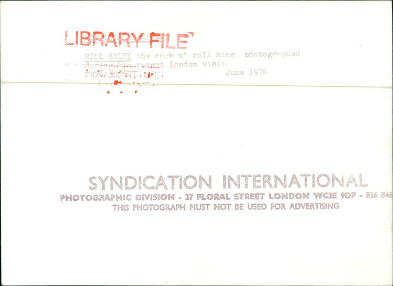 Bill Haley American musician - Vintage Photograph