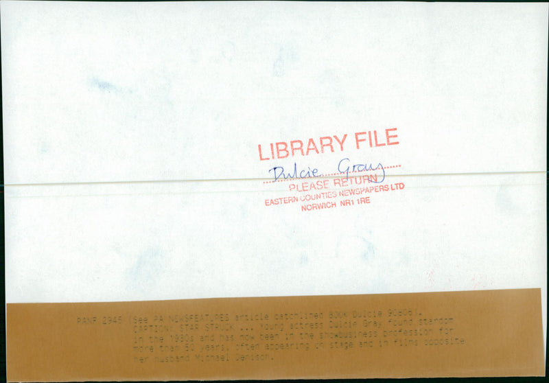 MICHAEL DENISON DULCIE GRAUS COPOSITE STAGE STAR WRITER ACTRESS - Vintage Photograph