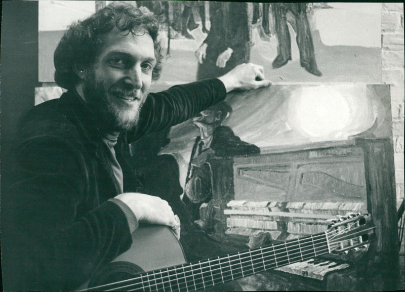 Brian Hinton Poet. - Vintage Photograph