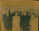 Prince Philip, Queen Elizabeth, Li Xiannian and Lin Jiamei. - Vintage Photograph