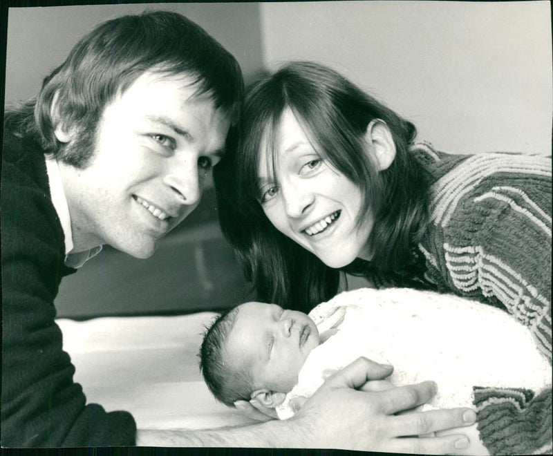 Ian Talbit, Liz Gebhardt and their son Joseph Robert. - Vintage Photograph