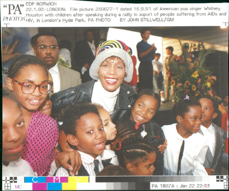 Whitney Houston American singer - Vintage Photograph