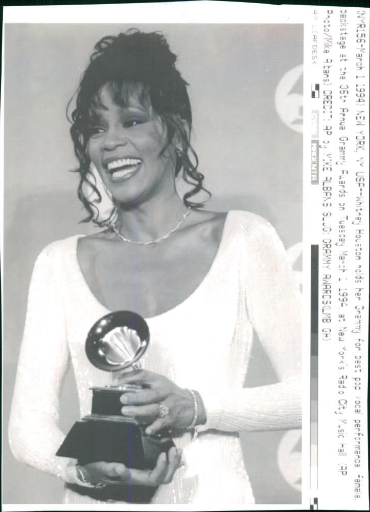Whitney Houston American singer - Vintage Photograph