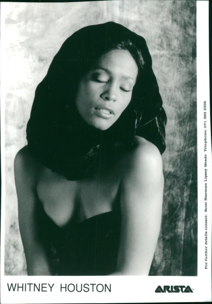 Whitney Houston American singer - Vintage Photograph