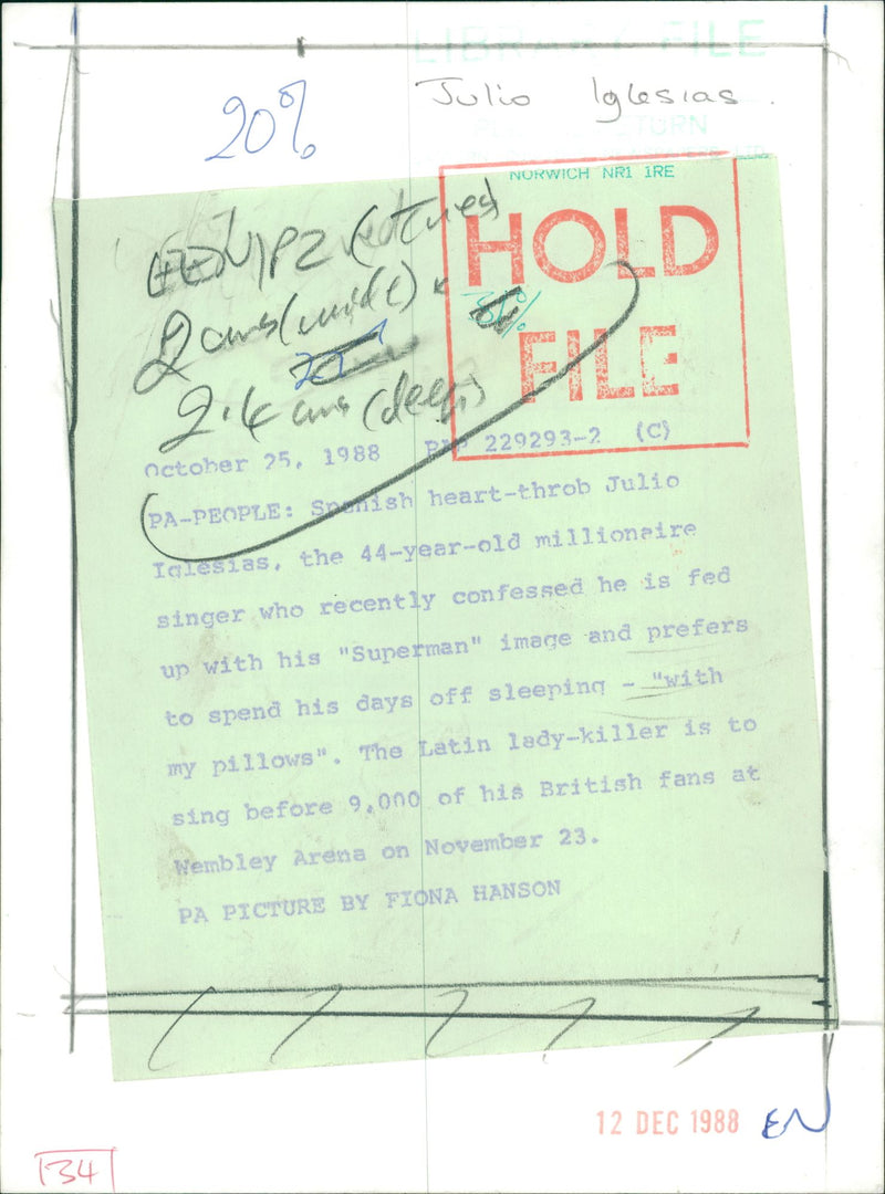 Julio Iglesias Spanish singer-songwriter - Vintage Photograph