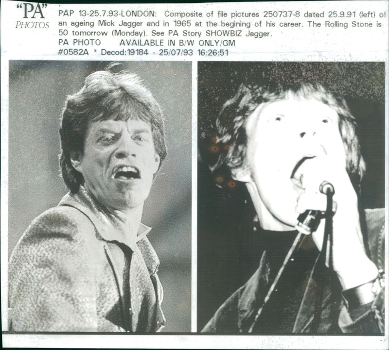 Jagger Mick Rockstar - Vintage Photograph