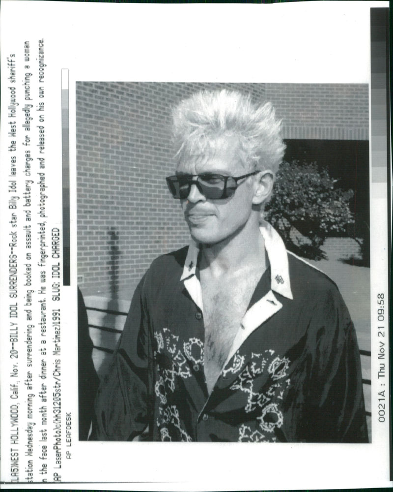 Billy Idol Musician. - Vintage Photograph