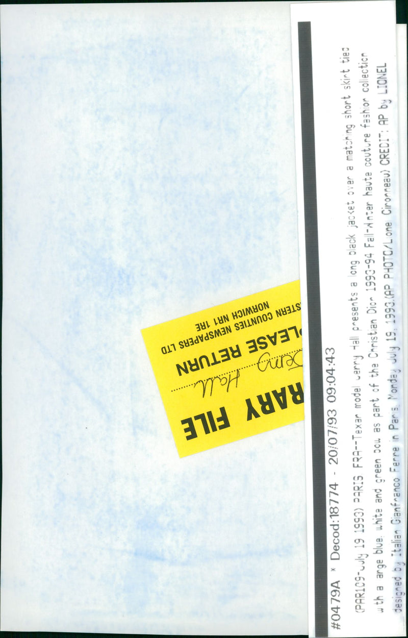 Jerry Hall American Model - Vintage Photograph