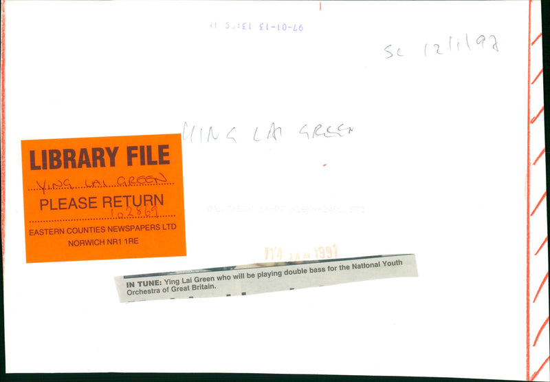 ying green musician. - Vintage Photograph