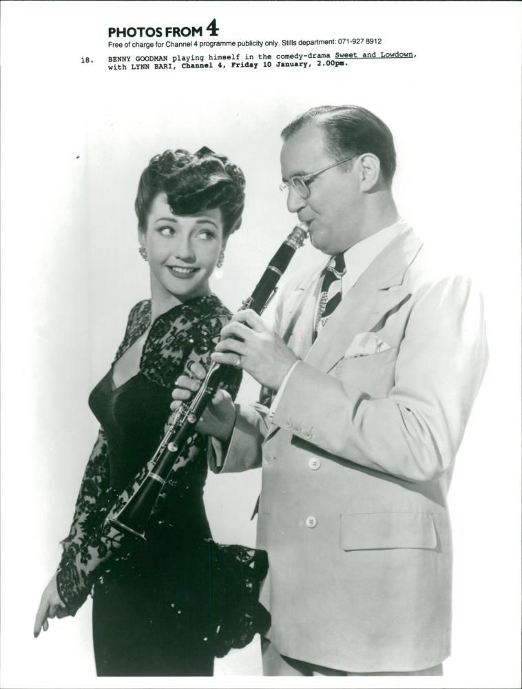 Musician Benny Goodman with Lynn Bari - Vintage Photograph