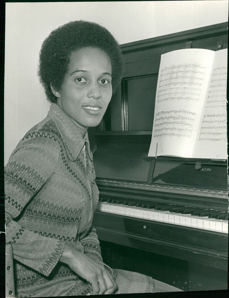 Nerin Barrett playing Chopin's  Piano Concerto - Vintage Photograph