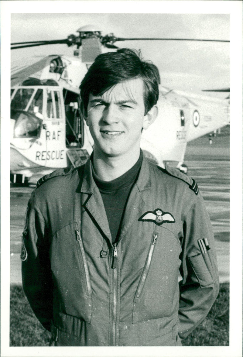 A photo showing the pilot Dave Simpson. - Vintage Photograph