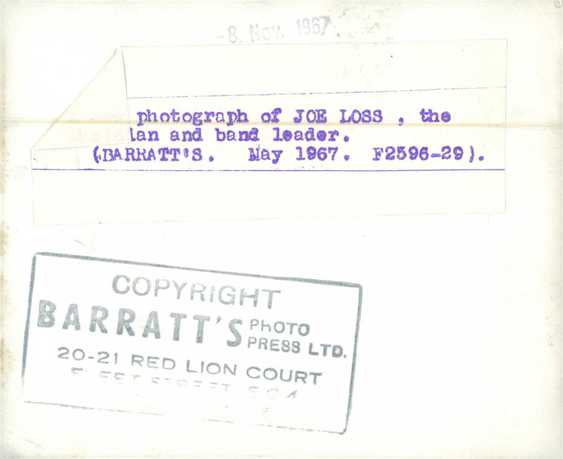 Joe Loss Musician - Vintage Photograph