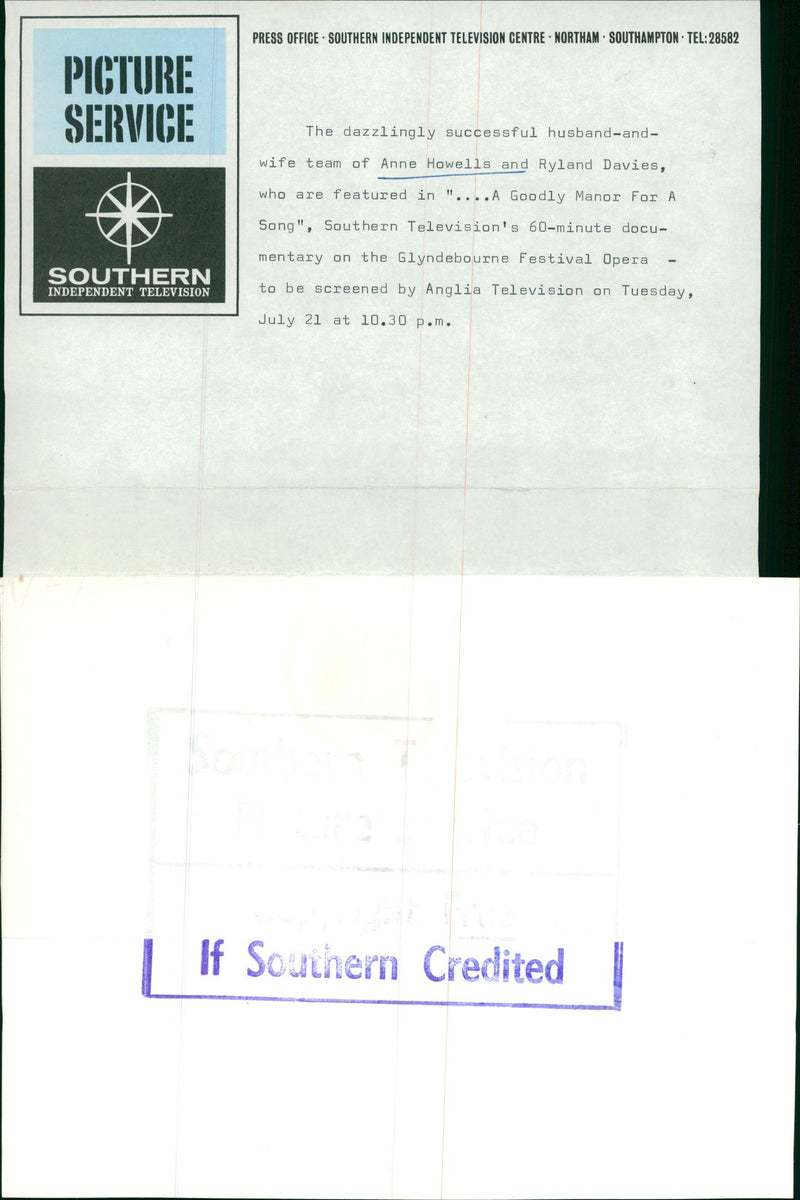 Anne Howells Musical artist. - Vintage Photograph