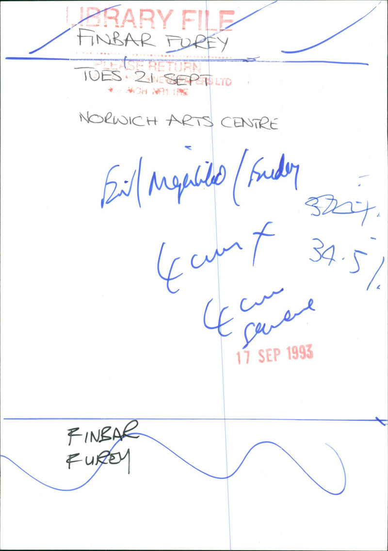 Finbar Furey Musician. - Vintage Photograph