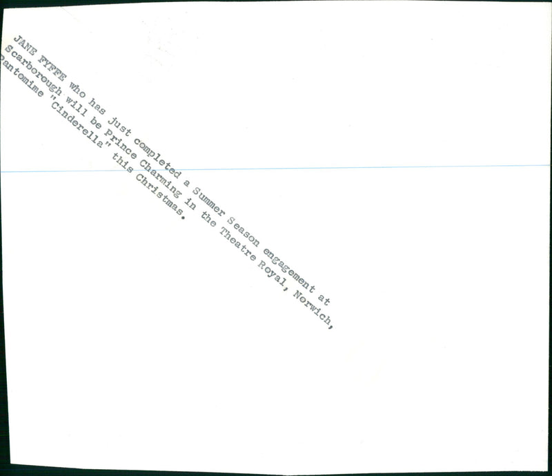 Jane Fyffe Musical artist. - Vintage Photograph