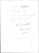 Jane Fyffe Musical artist. - Vintage Photograph