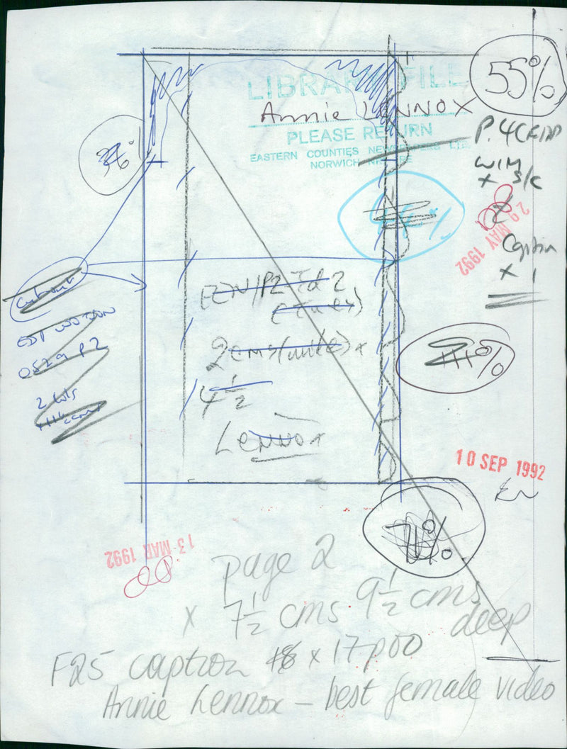 Annie Lennox Singer-songwriter - Vintage Photograph