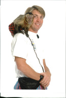 Mark Harden poses with Shayna - Vintage Photograph