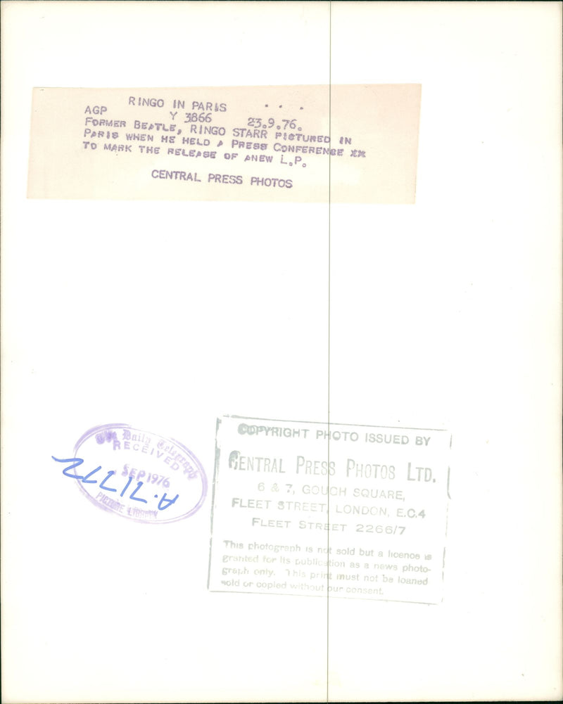 Ringo Starr Musician - Vintage Photograph