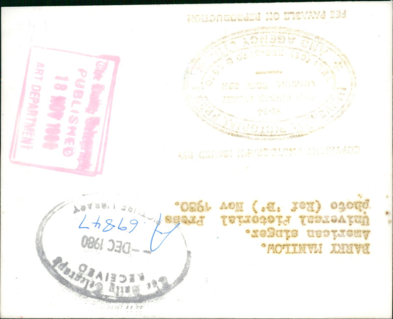 Barry manilow - Vintage Photograph