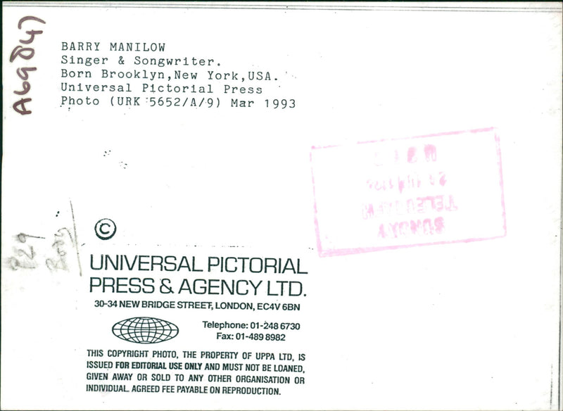 Barry manilow - Vintage Photograph