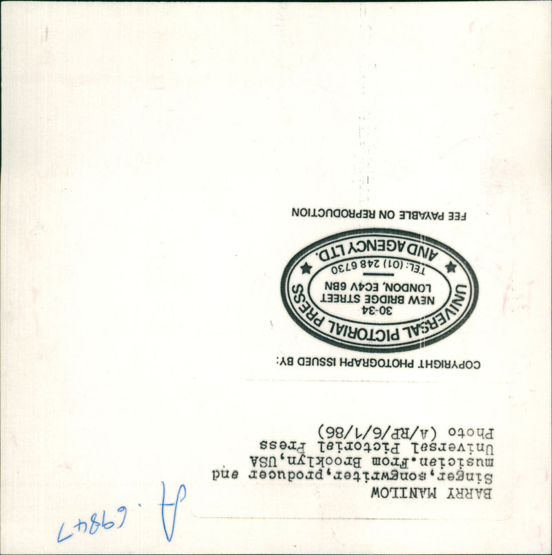 Barry manilow - Vintage Photograph