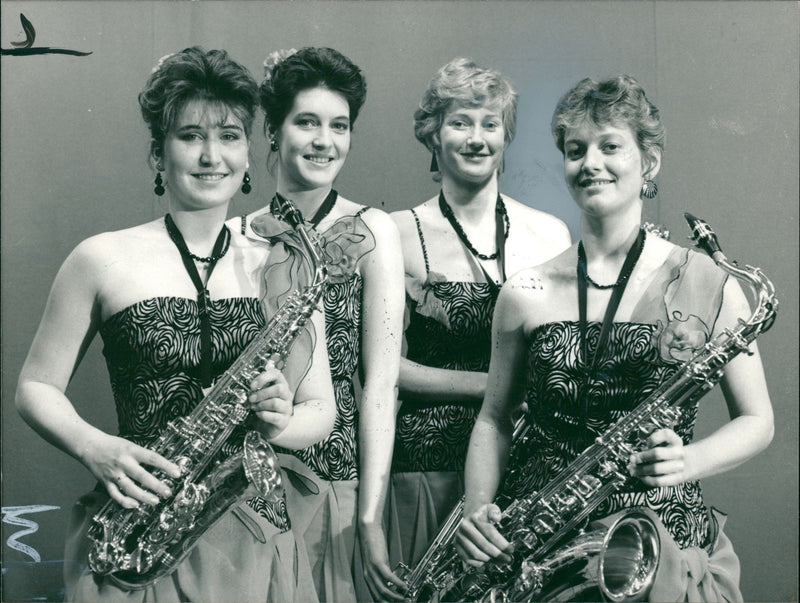 the fairer sax play music of three centuries - Vintage Photograph