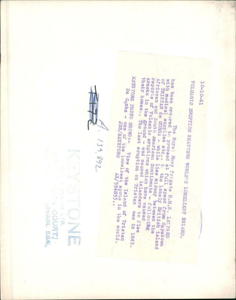 Tristan da Cunha Group of islands in Saint Helena - Vintage Photograph