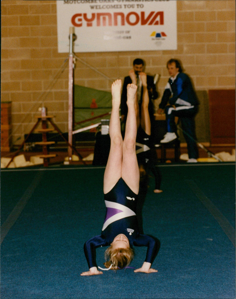Zara Anne Phillips in gymnastics display - Vintage Photograph