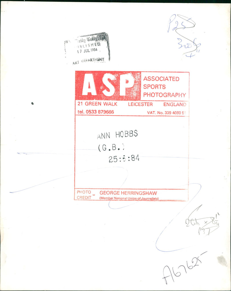 Anne Hobbs, Great Britain - Vintage Photograph