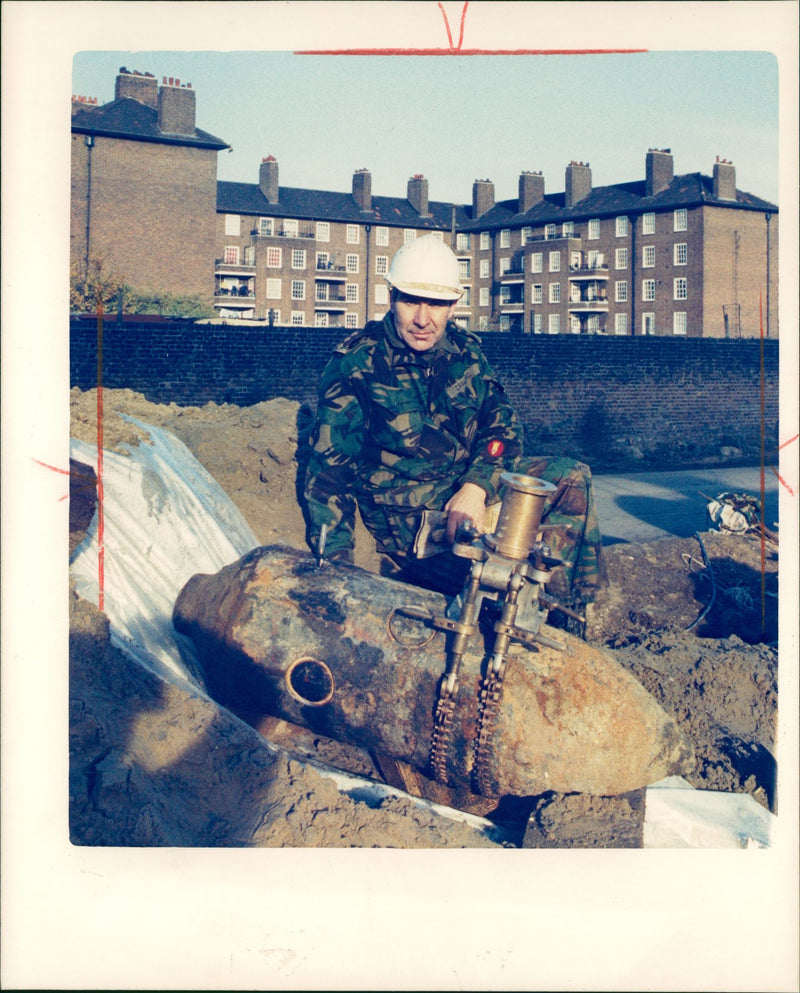 Bomb disposal - Vintage Photograph